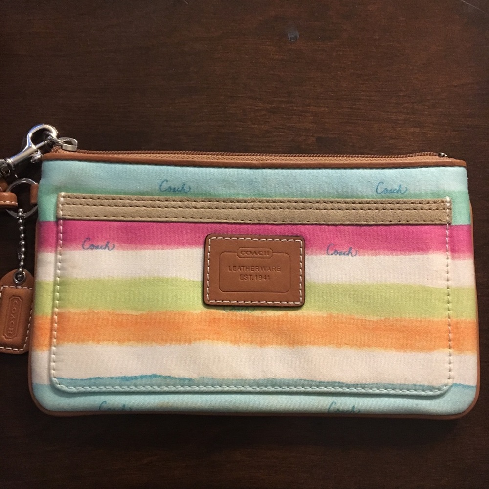 Colorful Coach Wristlet